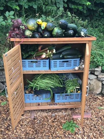 A very full Crop Drop cabinet!